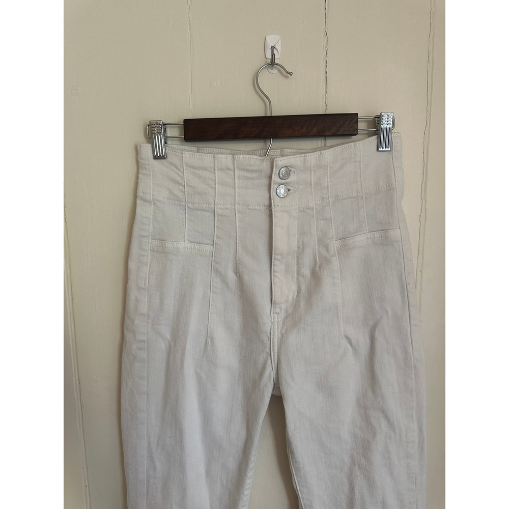 Free People We The Free Jayde White High Rise Flare Jeans 28 - Picture 2 of 4